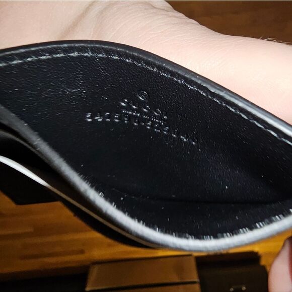 GUCCI Men's Authentic Black Leather Money Card Holder Wallet CODE 542596-525040 - Picture 5 of 6